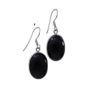 Black Onyx Oval Earrings - Enhance Y Style With Distinctive Elegance