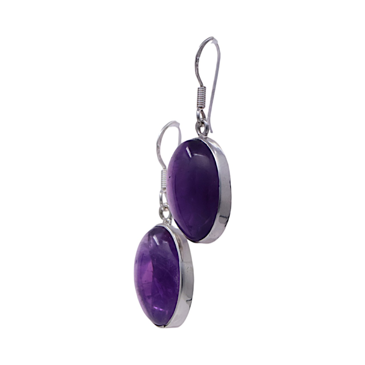 Amethyst Sterling Silver Drop Earrings - Perfection at Y Fingertips - Image 4