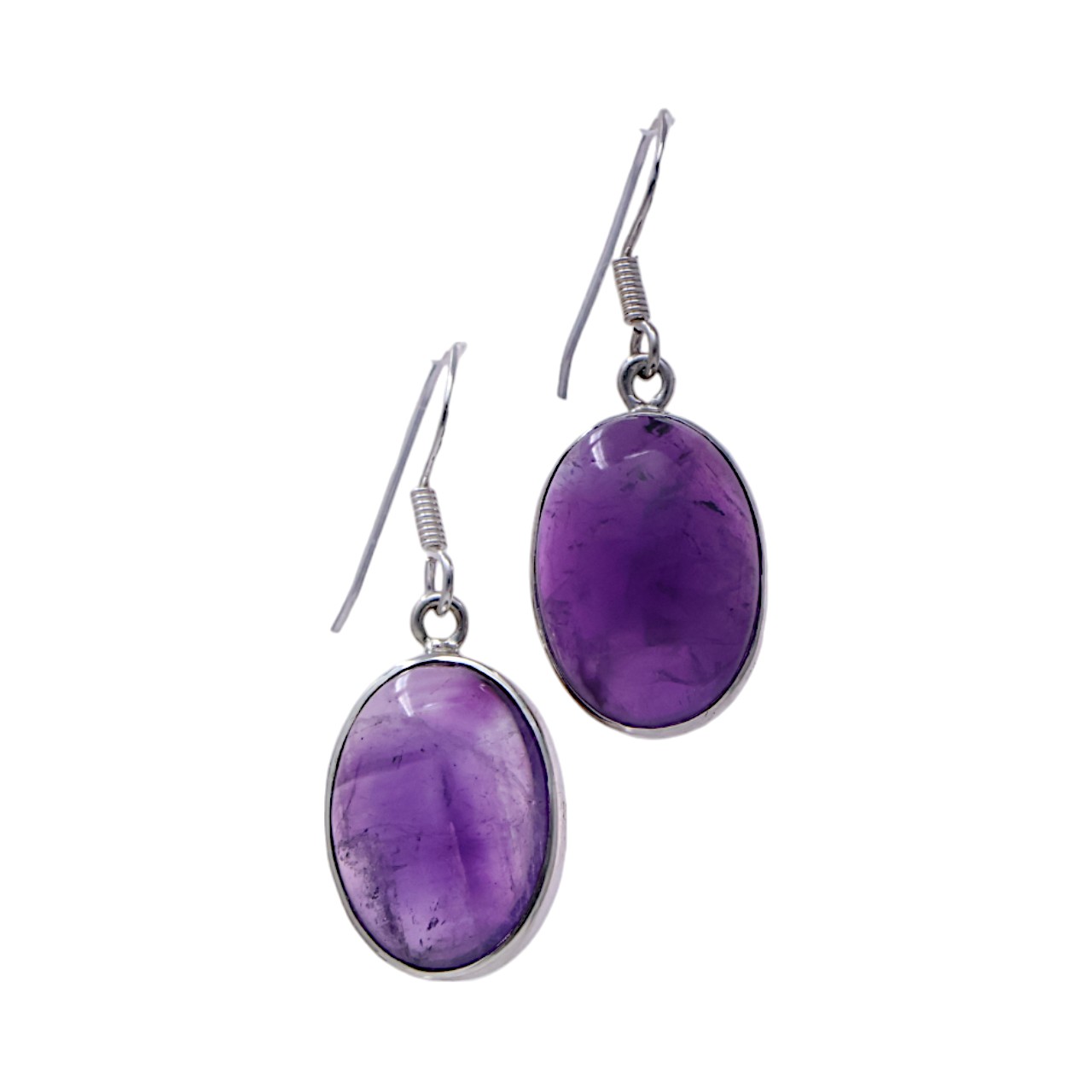 Amethyst Sterling Silver Drop Earrings - Perfection at Y Fingertips - Image 3
