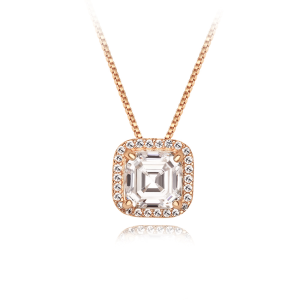 Shine Bright with Large 18K Gold Plated CZ Necklace - Sterling