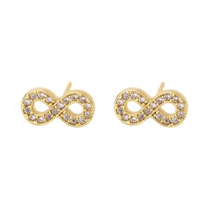 Sparkle and Shine with 18K Gold Plated Infinity Stud Earrings Enriched