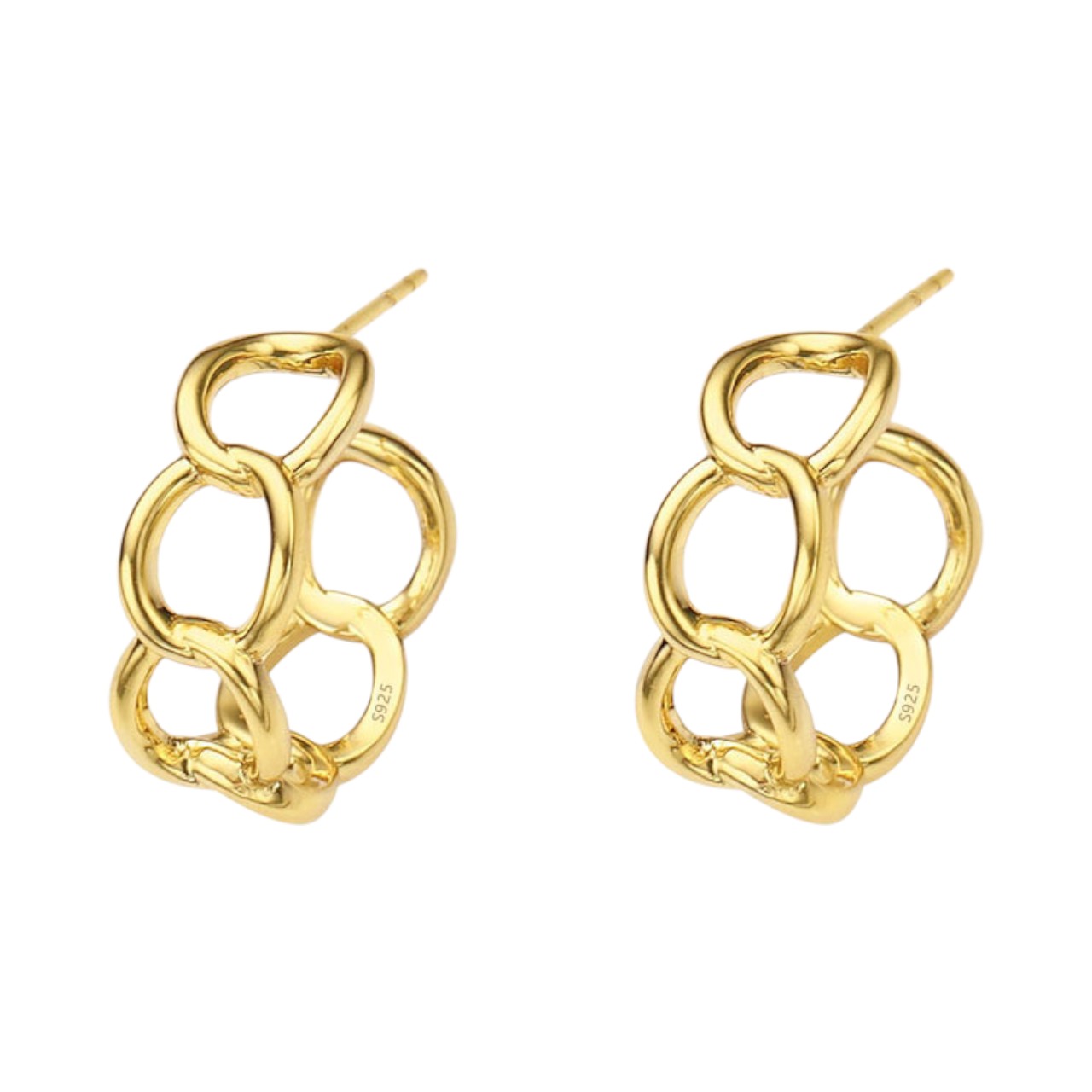 18K Sterling Silver Chain Link Earrings: The Accessory for Any Occasion