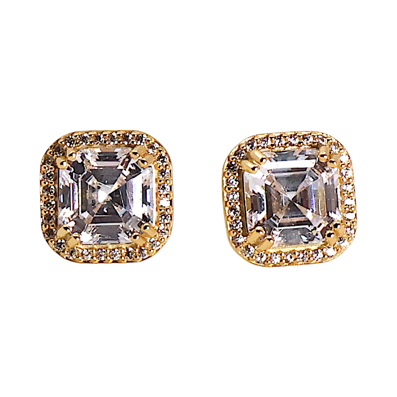 Sparkle and Shine with 18K Gold Plated Sterling Silver Cubic Zirconia - Image 3