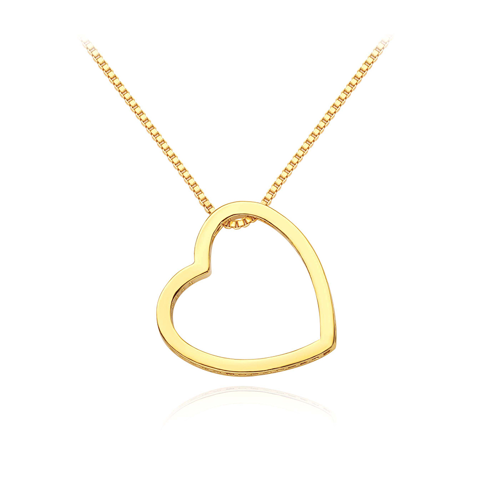 Shine Bright with 18K Gold Plated Heart Pendant with Cubic Zirconia - Image 8