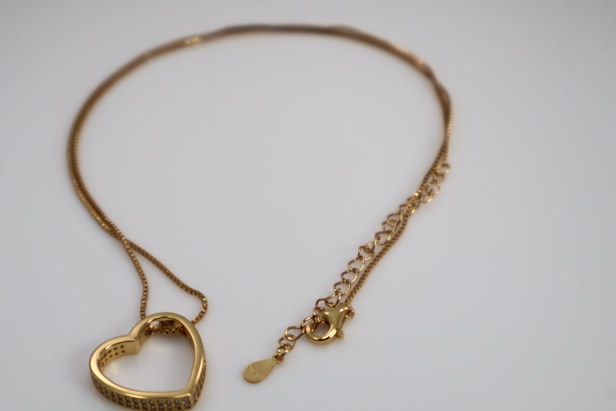 Shine Bright with 18K Gold Plated Heart Pendant with Cubic Zirconia - Image 6