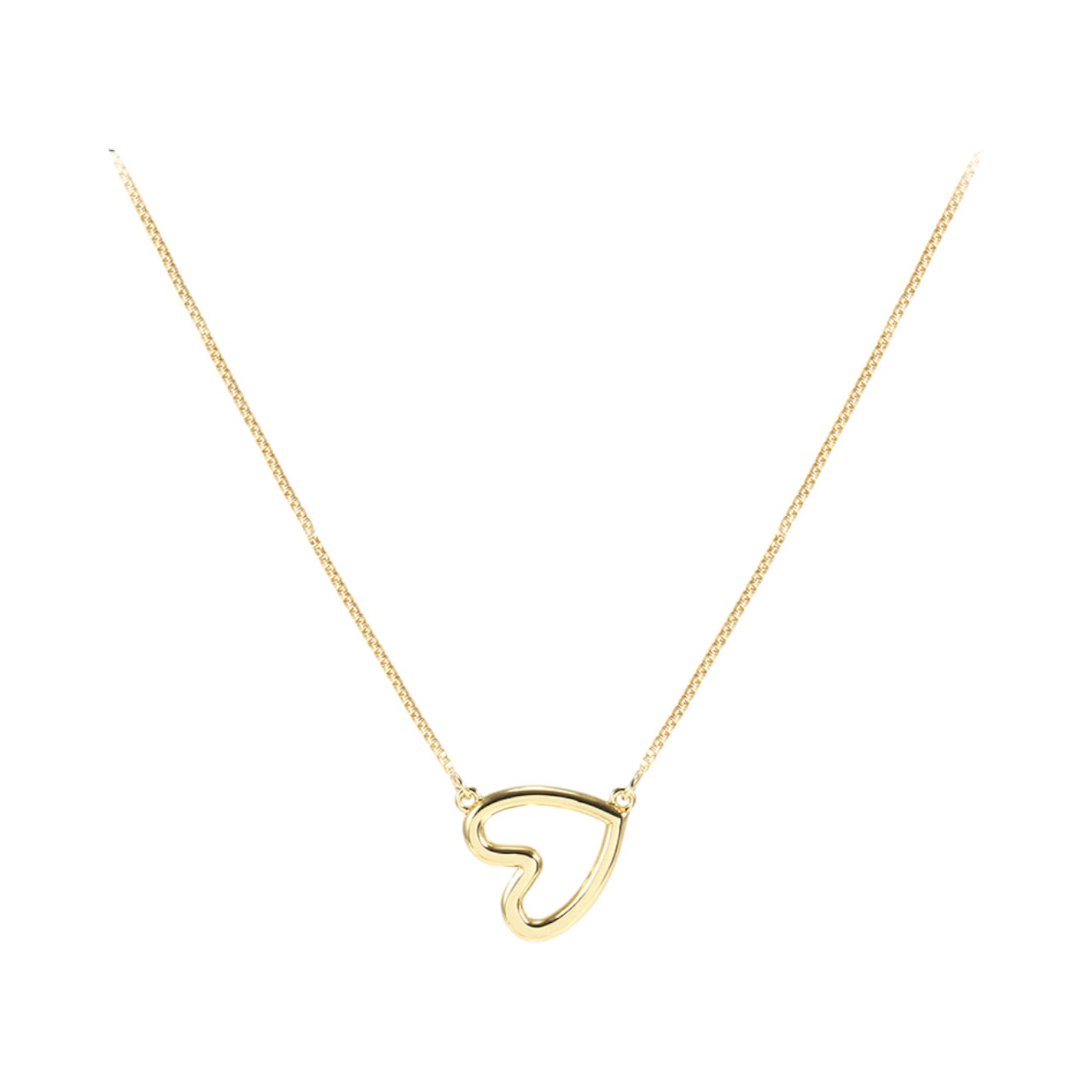 Shine Bright with 18K Gold Plated Heart Necklace | Sterling Silver