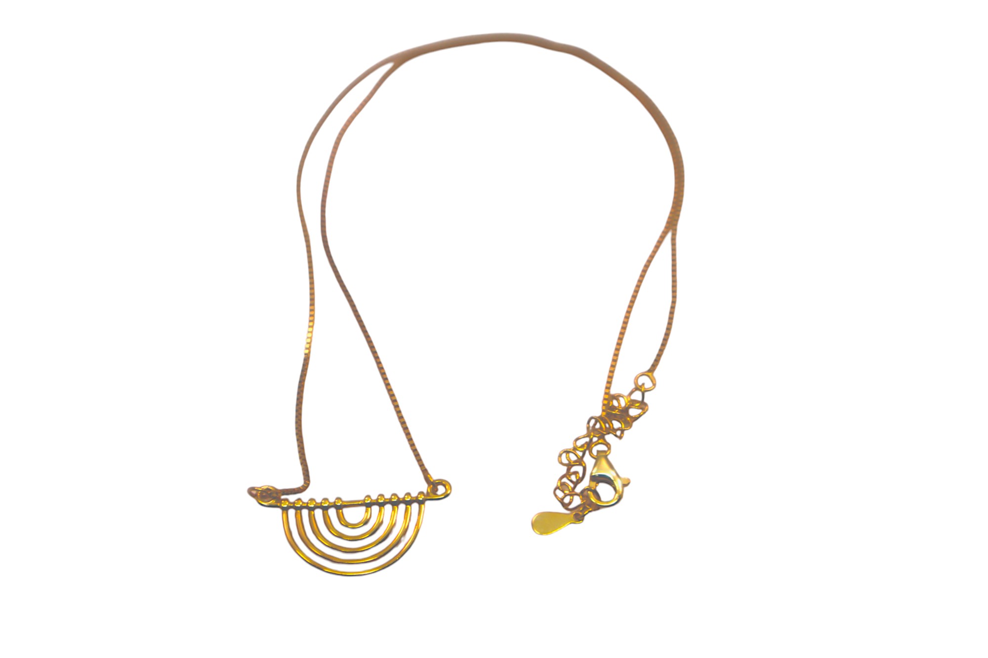 Upgrade Y Look with Stylish Iris' Rainbow Shape Gold Plated Sterling - Image 2