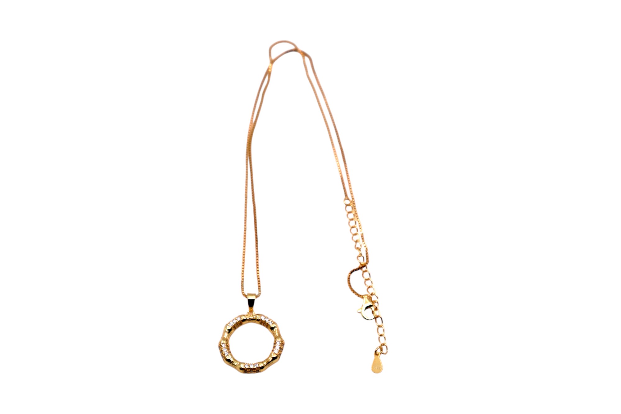 Get Sparkling Style with 925 Sterling Silver Gold Plated CZ Necklace - Image 5