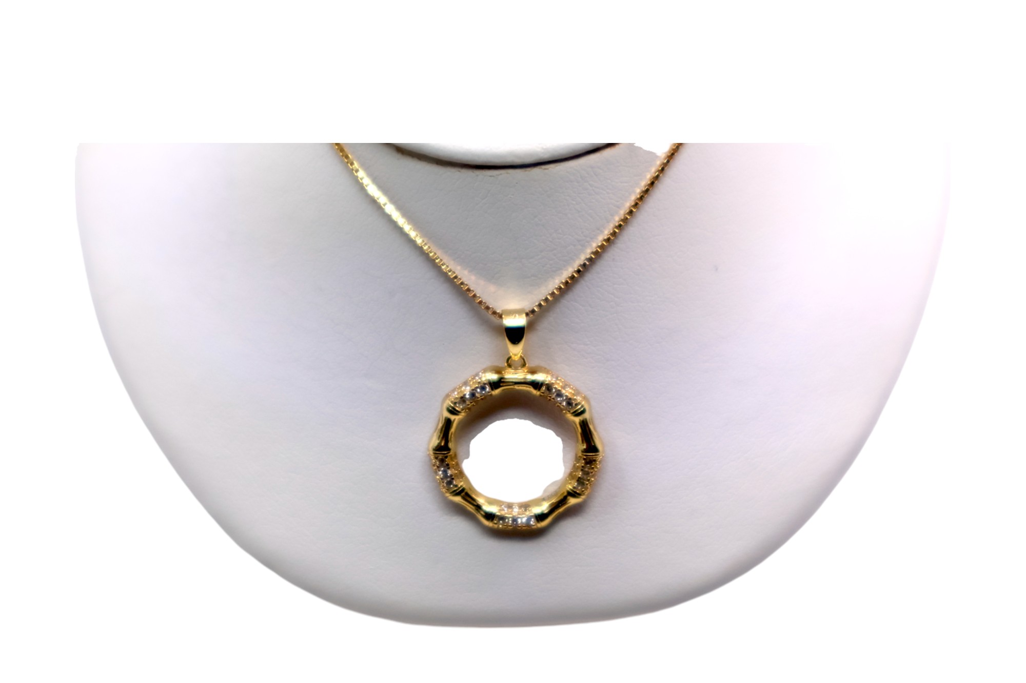 Get Sparkling Style with 925 Sterling Silver Gold Plated CZ Necklace - Image 4