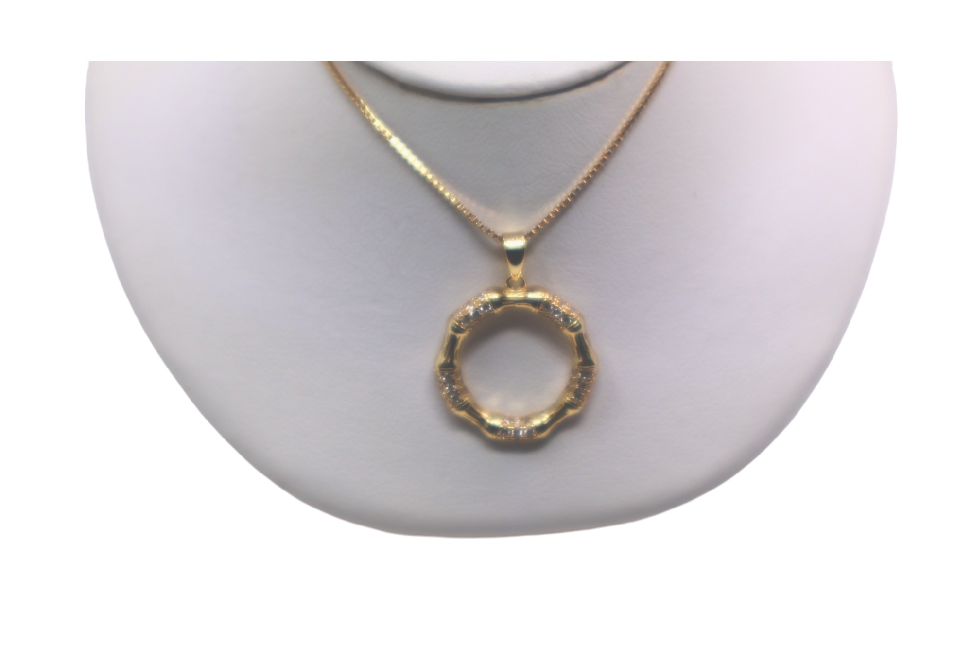 Get Sparkling Style with 925 Sterling Silver Gold Plated CZ Necklace - Image 3