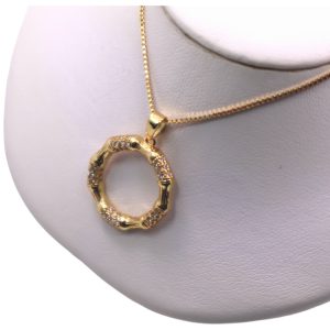 Get Sparkling Style with 925 Sterling Silver Gold Plated CZ Necklace