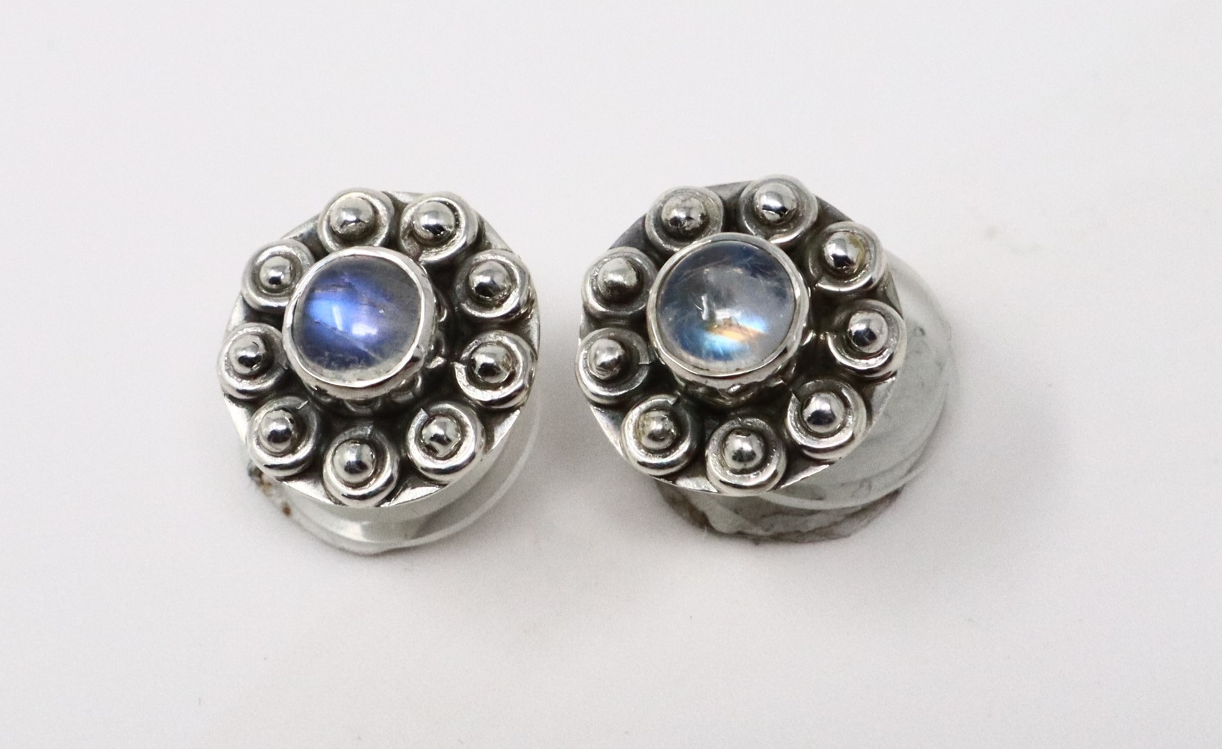 Sunflower 925 Sterling Silver Moonstone Stud Earrings - Stylish Jewelry for - Image 7