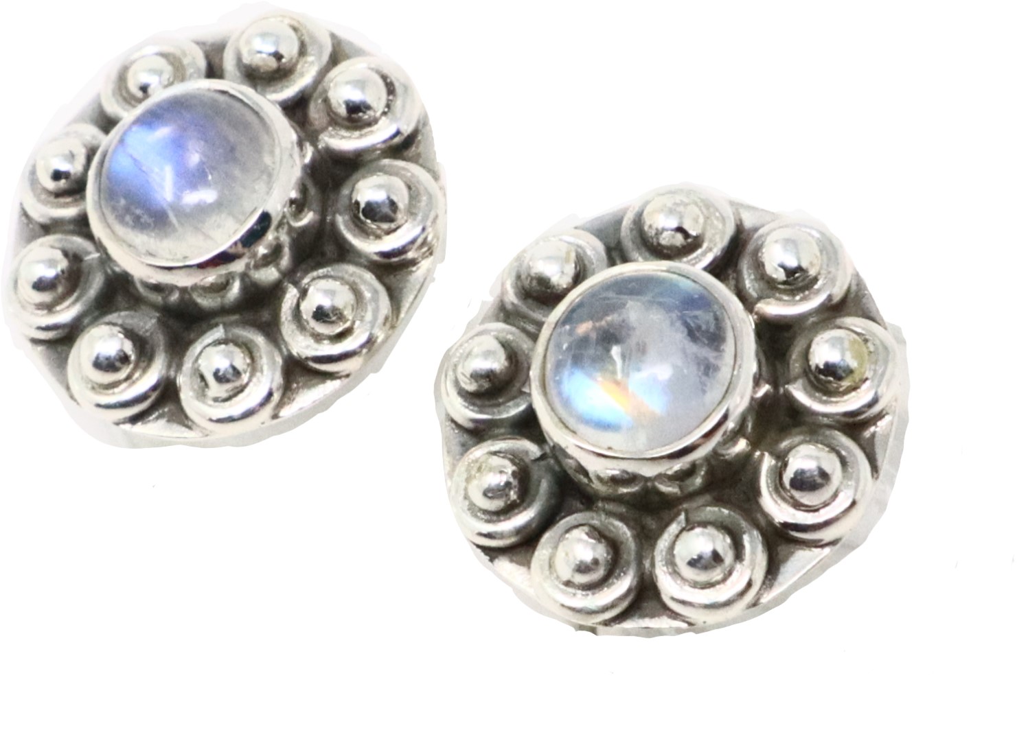 Sunflower 925 Sterling Silver Moonstone Stud Earrings - Stylish Jewelry for - Image 5
