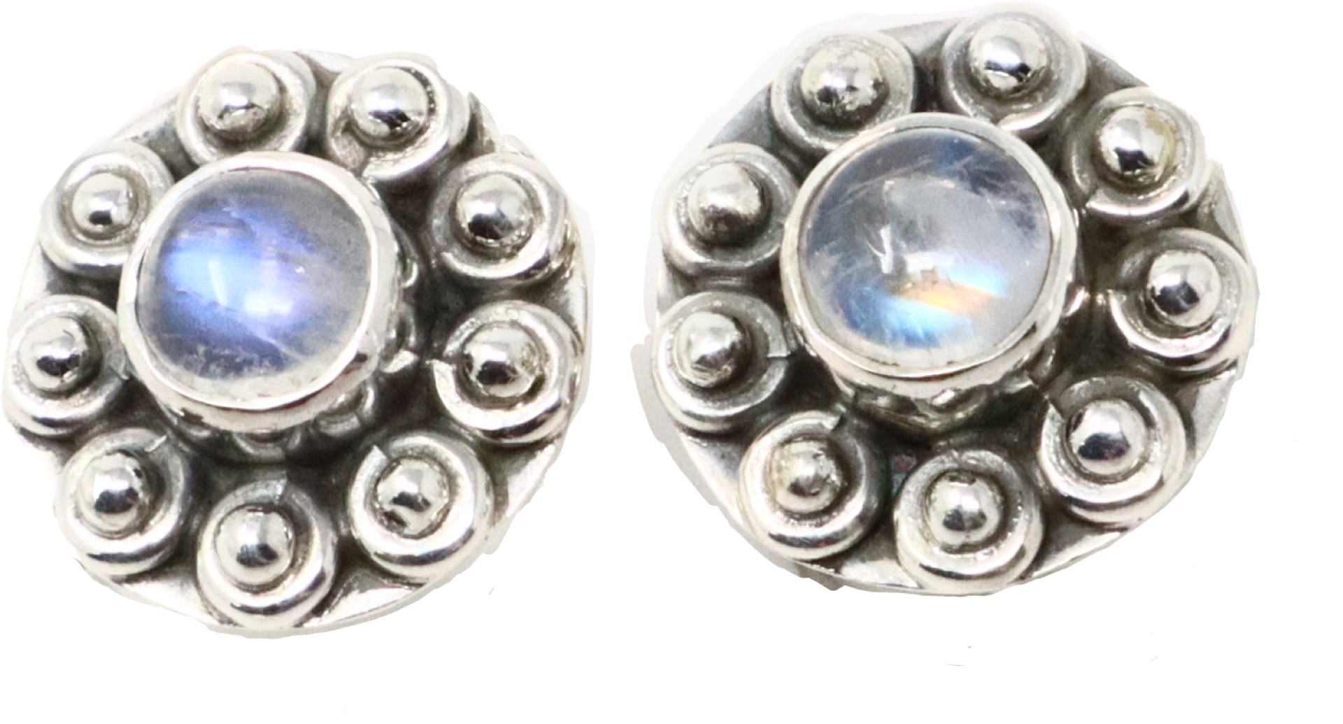 Sunflower 925 Sterling Silver Moonstone Stud Earrings - Stylish Jewelry for - Image 4