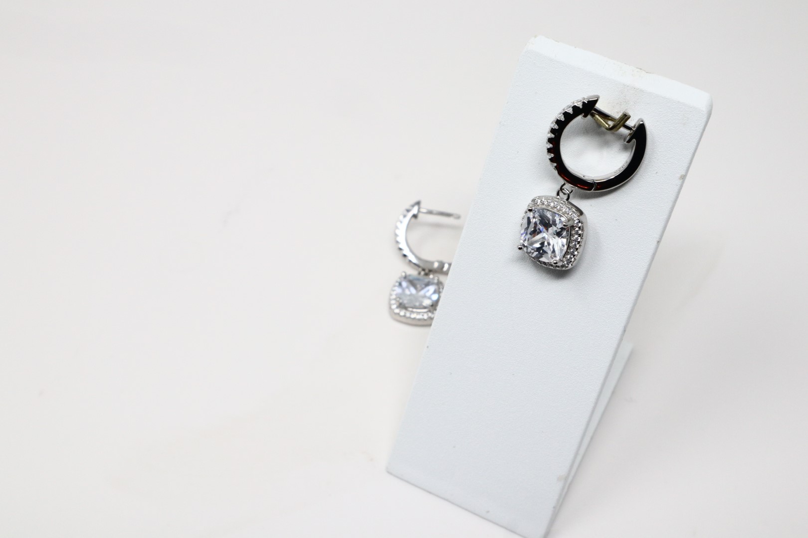 White Gold Plated Hoop Earrings - Elegant & - Image 13