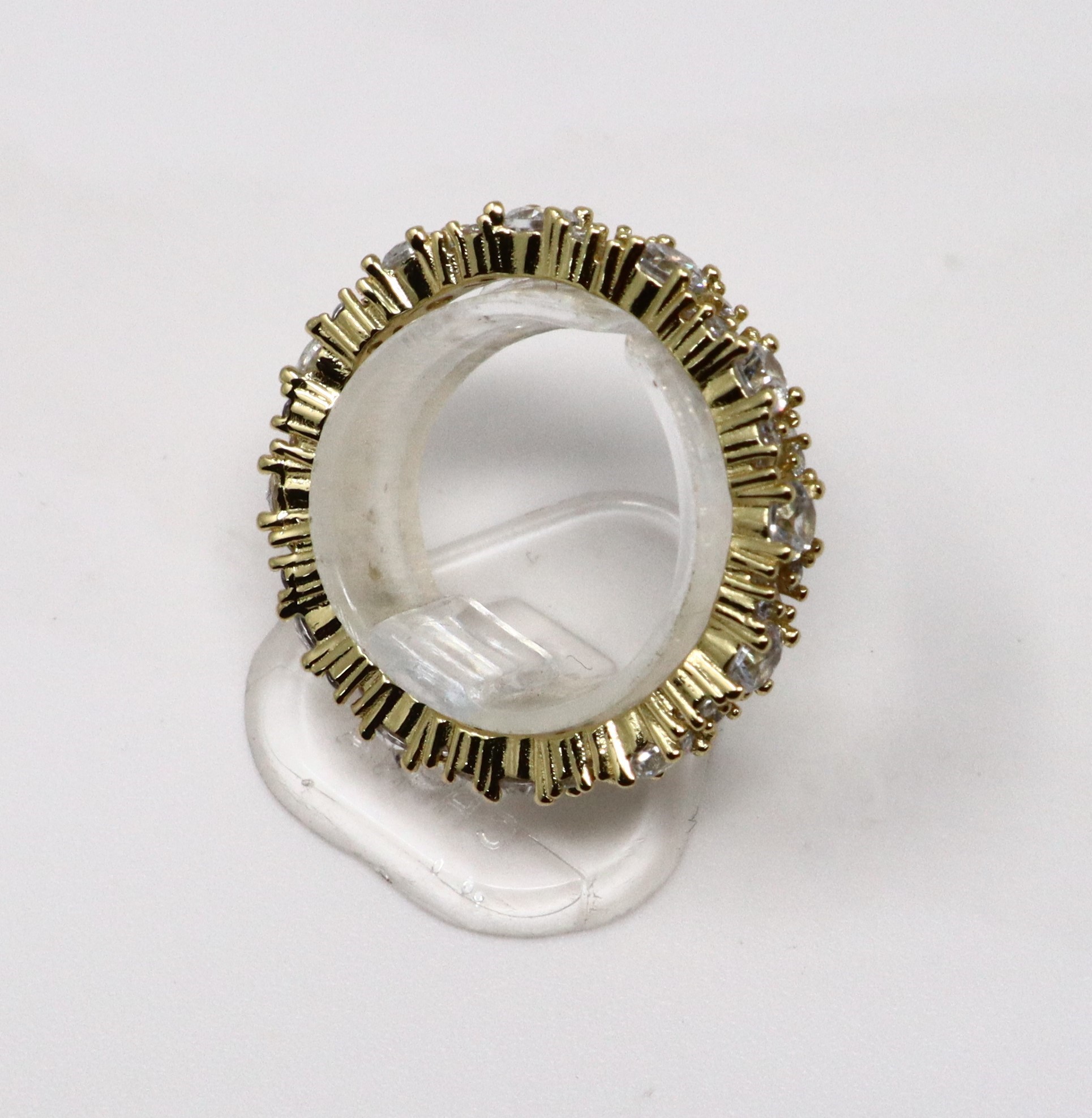 Elegant Gold Plated 925 Sterling Silver Ring with Cubic Zirconia - Size 7-8 - Image 23