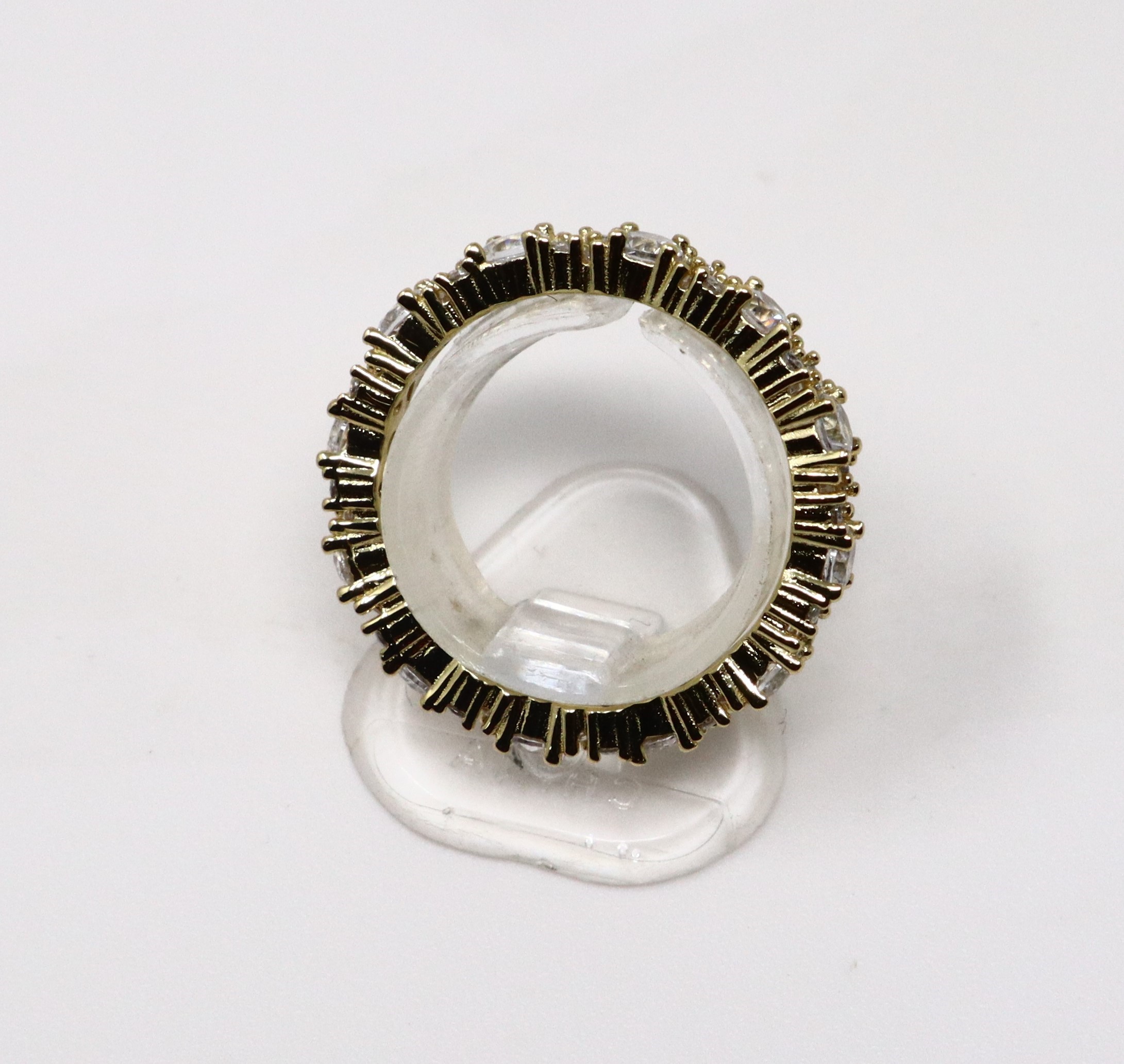 Elegant Gold Plated 925 Sterling Silver Ring with Cubic Zirconia - Size 7-8 - Image 22