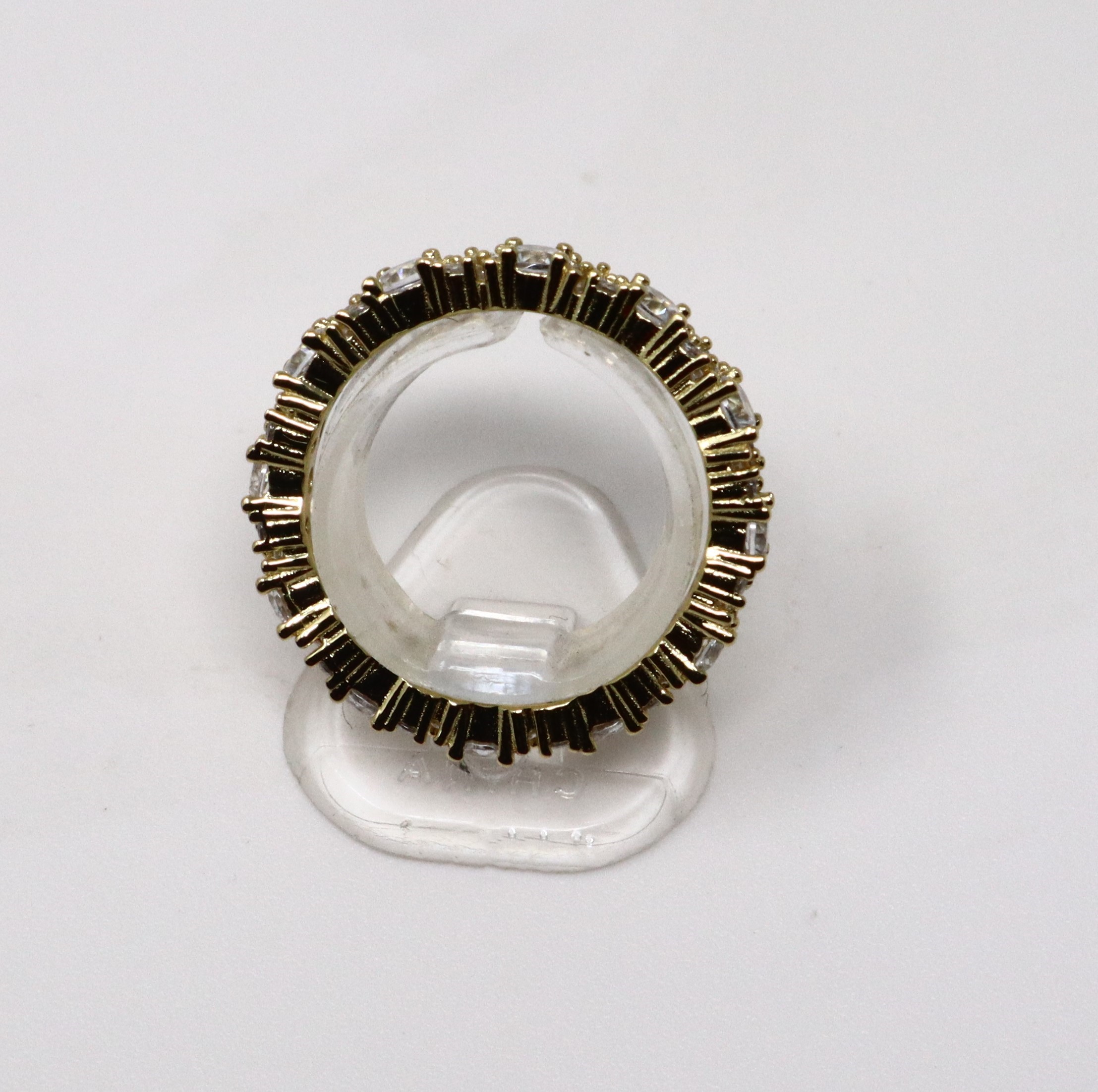 Elegant Gold Plated 925 Sterling Silver Ring with Cubic Zirconia - Size 7-8 - Image 21