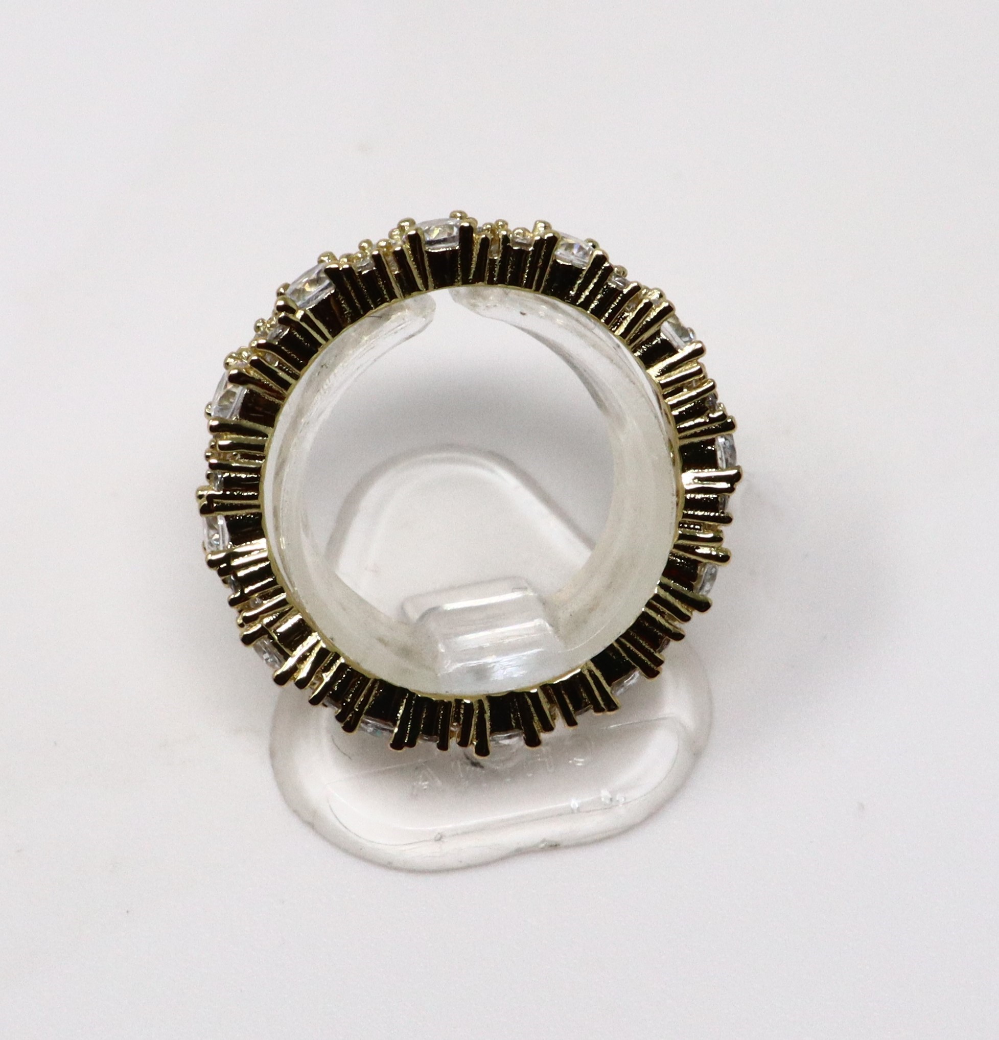 Elegant Gold Plated 925 Sterling Silver Ring with Cubic Zirconia - Size 7-8 - Image 20