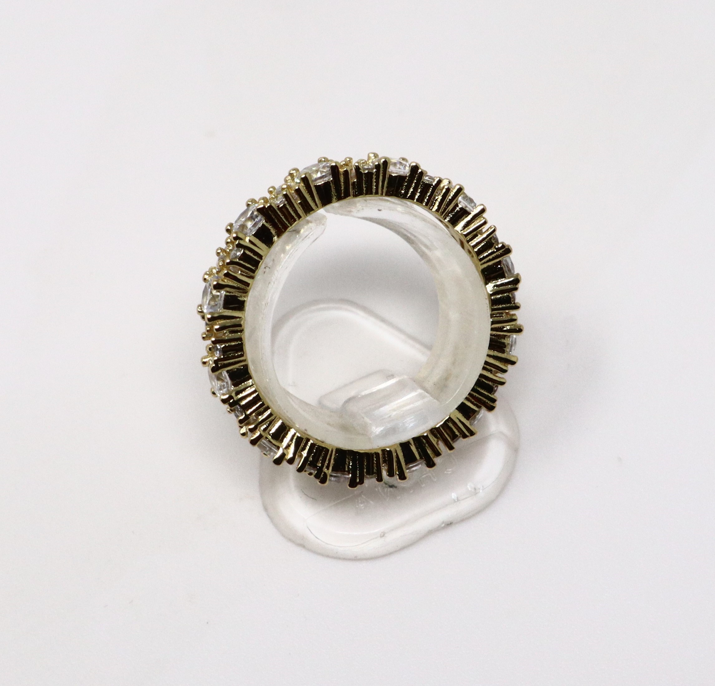 Elegant Gold Plated 925 Sterling Silver Ring with Cubic Zirconia - Size 7-8 - Image 19