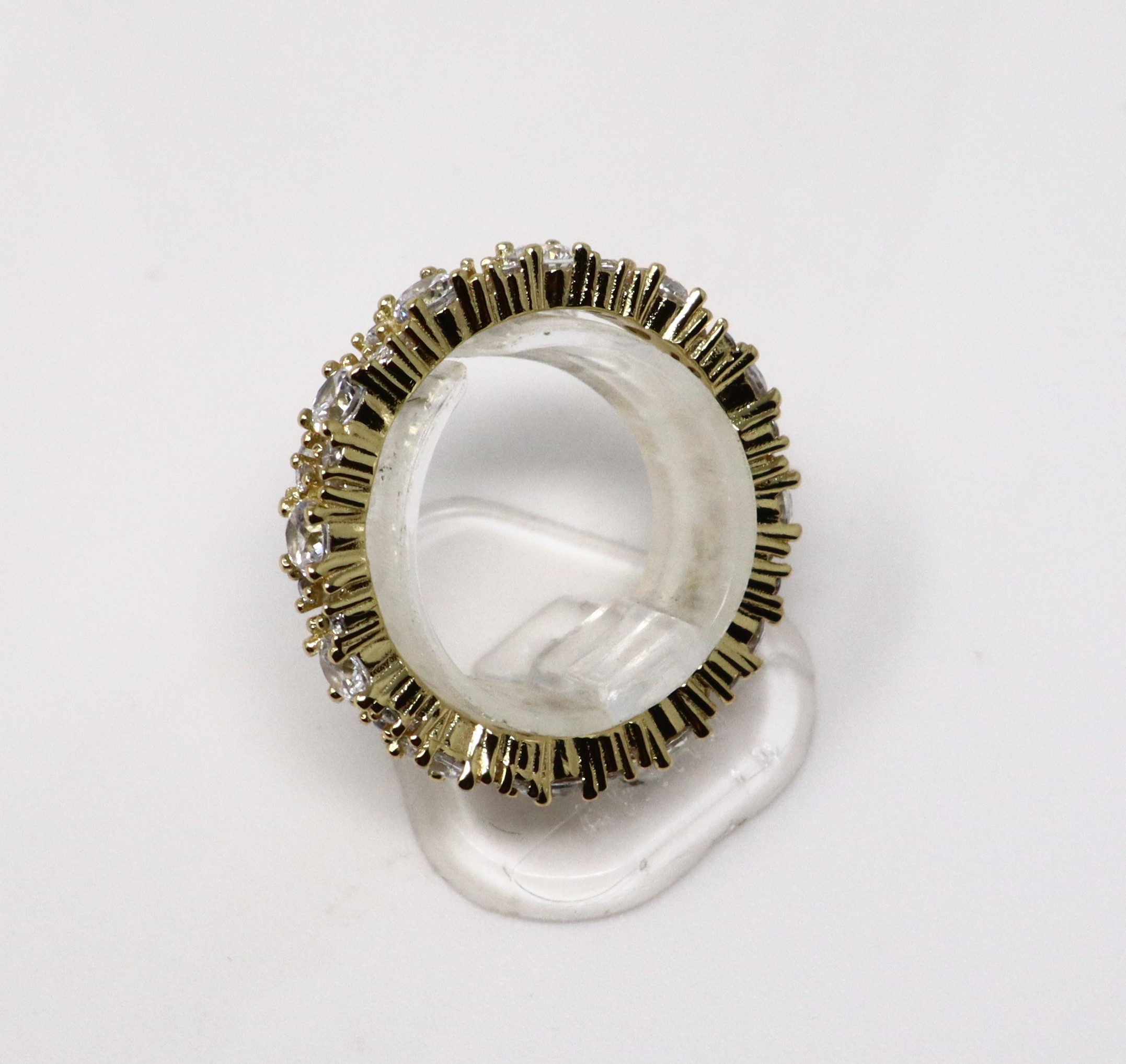 Elegant Gold Plated 925 Sterling Silver Ring with Cubic Zirconia - Size 7-8 - Image 18