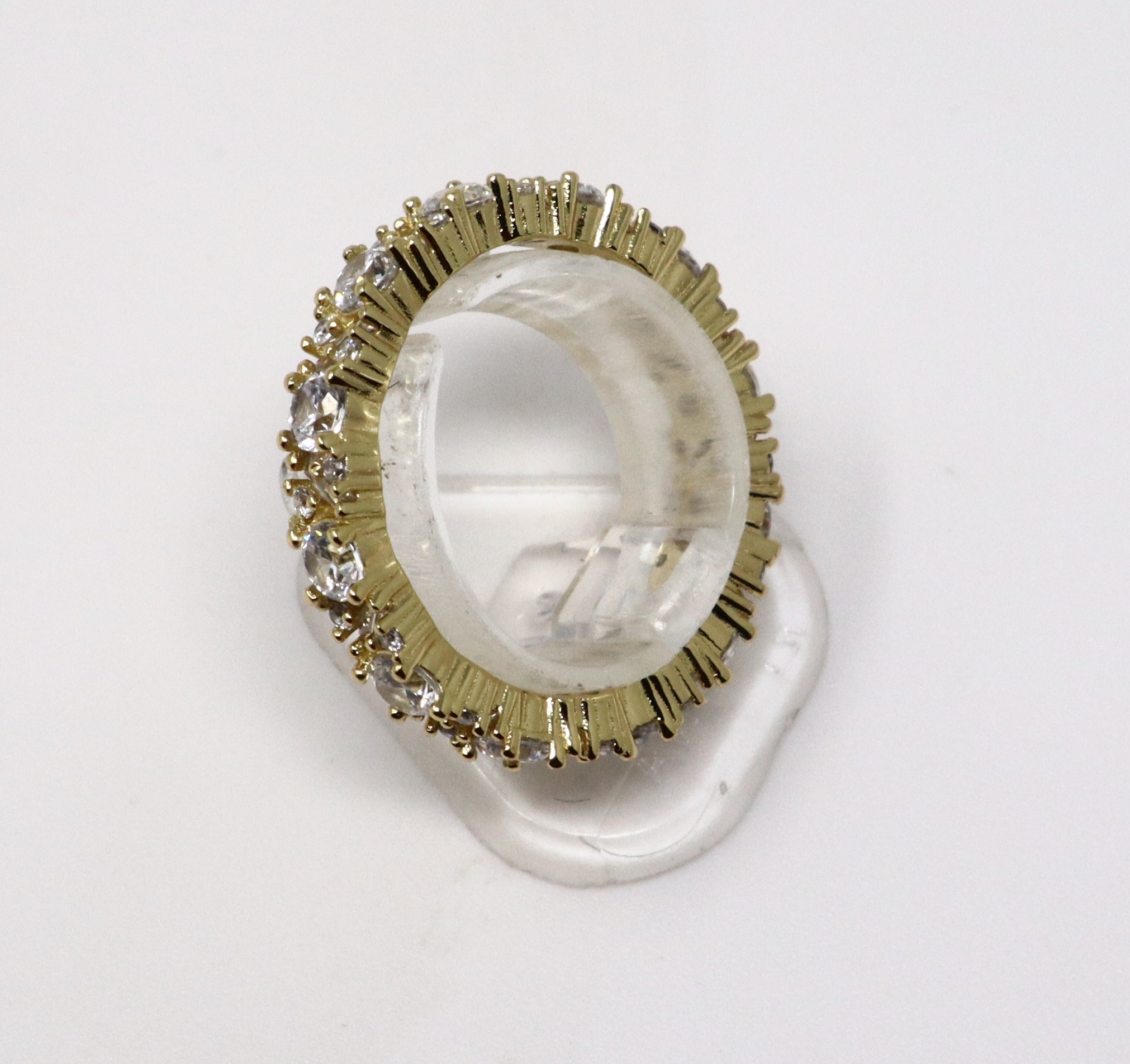 Elegant Gold Plated 925 Sterling Silver Ring with Cubic Zirconia - Size 7-8 - Image 17