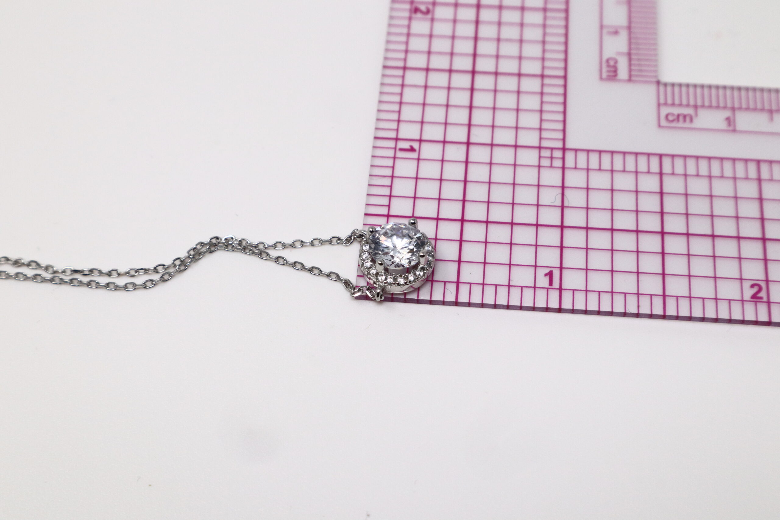 925 Sterling Silver Cubic Zirconia Necklace Set - Sparkling Silver Chain - Image 27