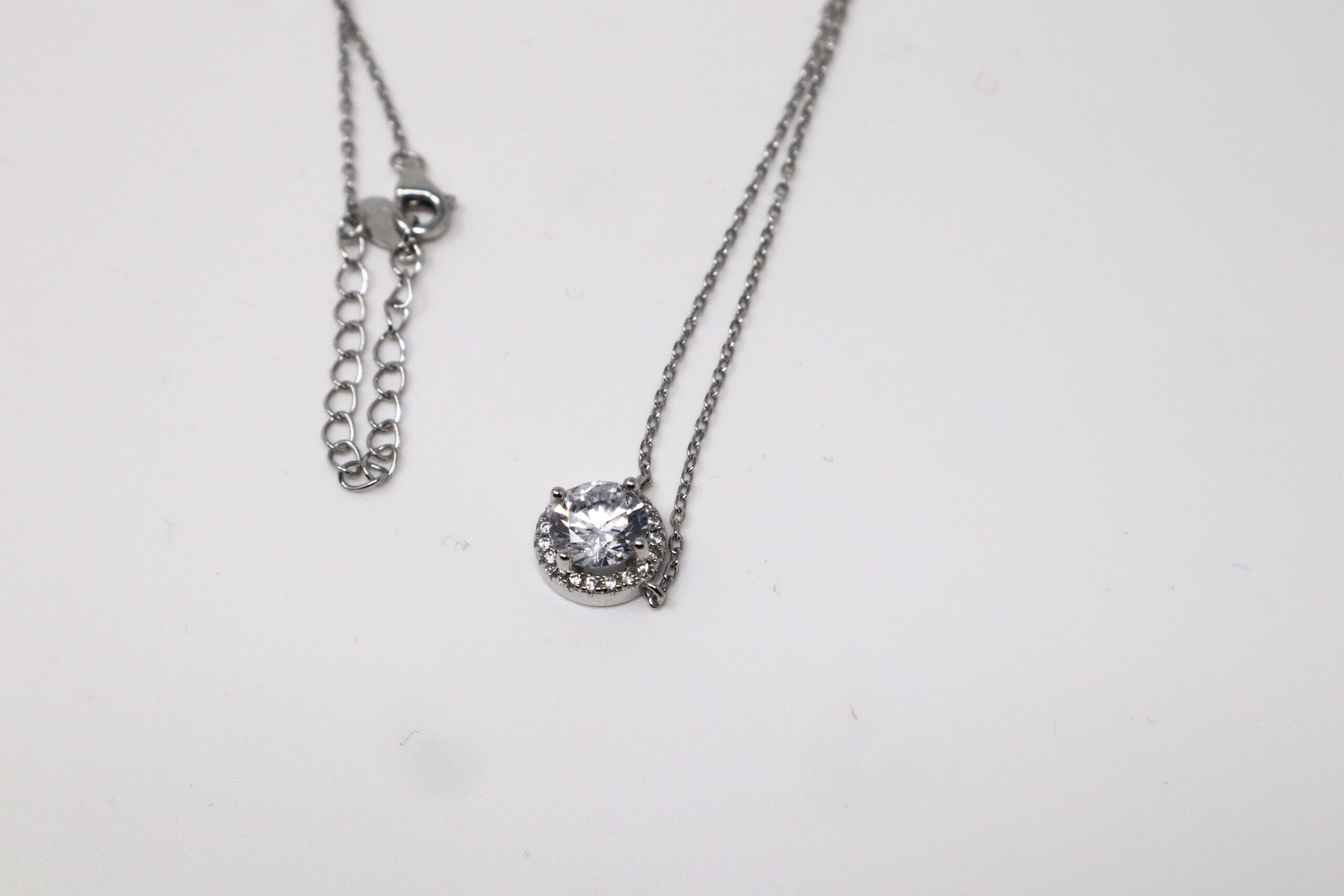 925 Sterling Silver Cubic Zirconia Necklace Set - Sparkling Silver Chain - Image 23