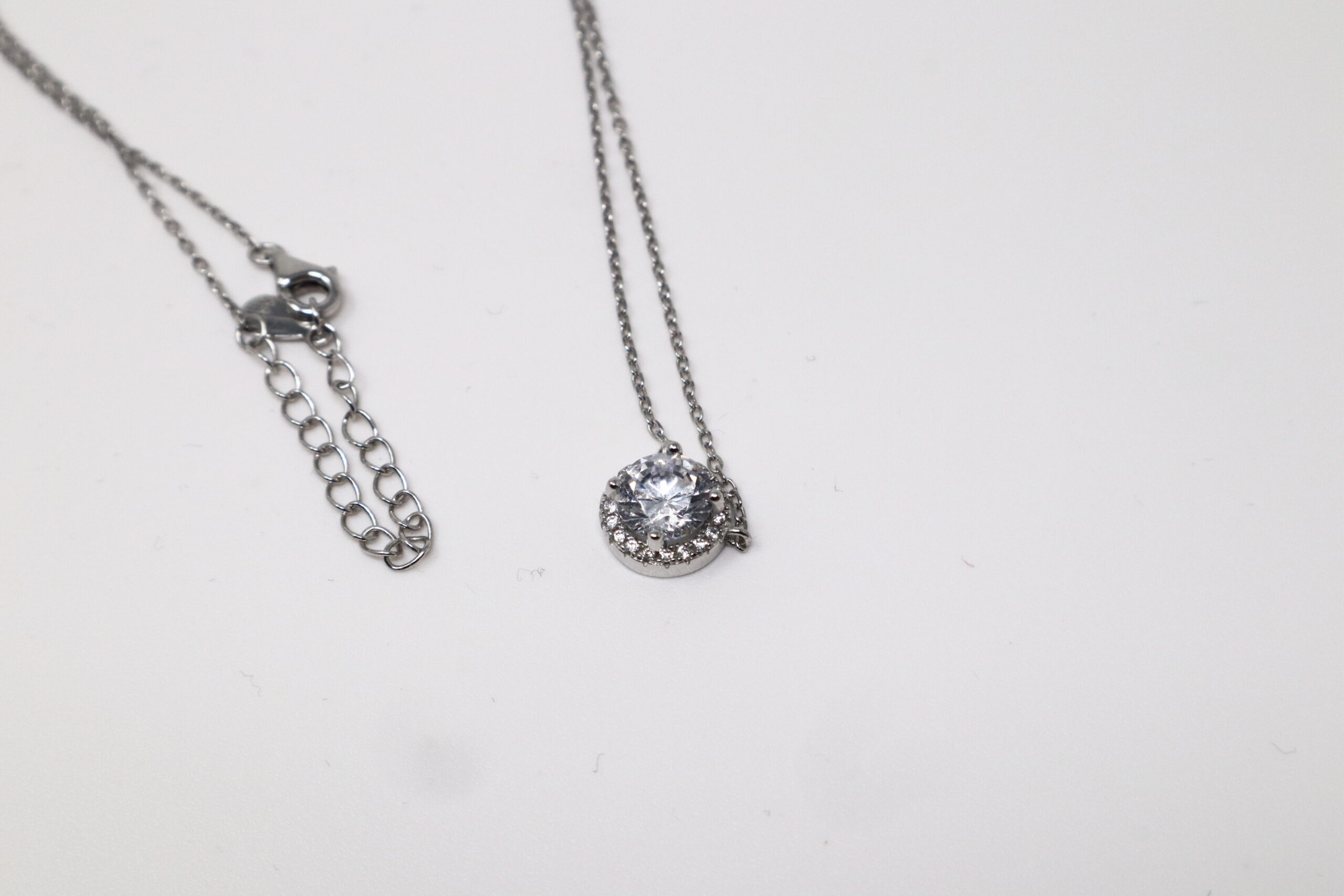 925 Sterling Silver Cubic Zirconia Necklace Set - Sparkling Silver Chain - Image 21